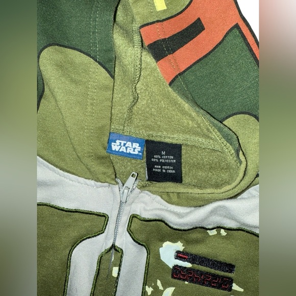 Star Wars Boba Fett Full Zip Hoodie Jacket – Adult Medium - Picture 3 of 8